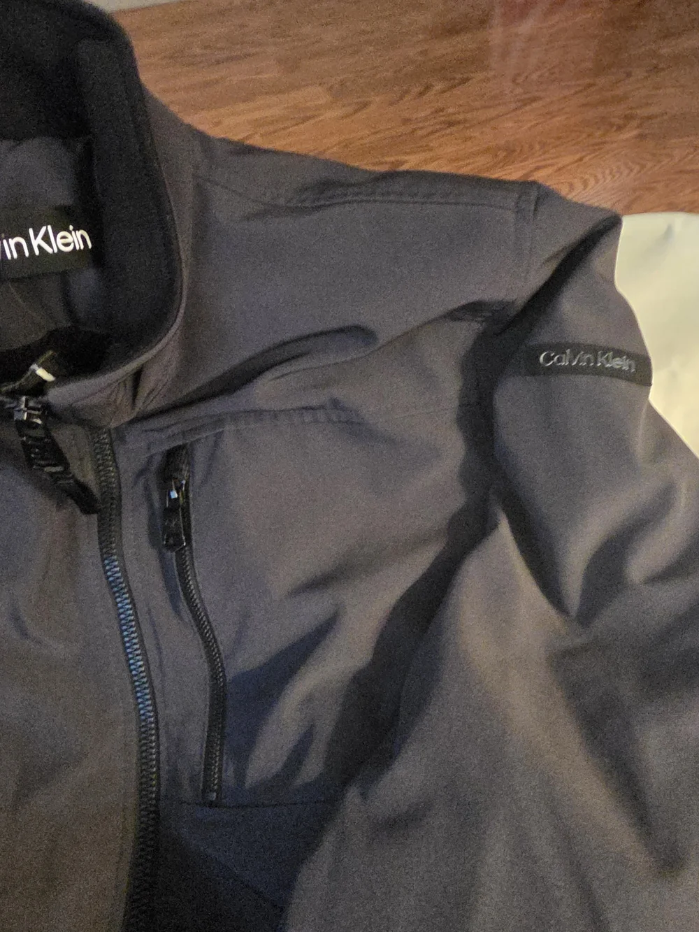 Calvin Klein Men's Charcoal Black Lightweight Softshell Jacket